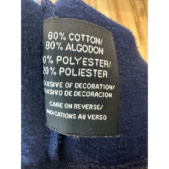 Vintage 90s Starter University Of Michigan Wolverines Sweatshirt Size XL Blue - Picture 6 of 10